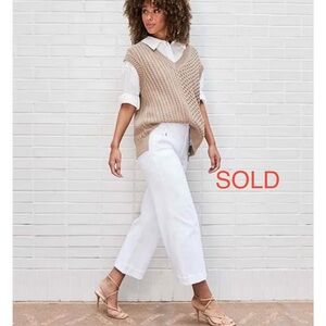 SPANX Women's Crisp White Wide Leg Ankle Pants NWT